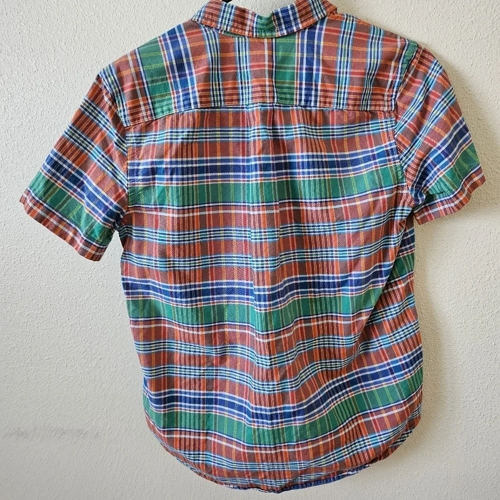 Ralpg Layren Colorful Plaid Youth Shirt Size Large..